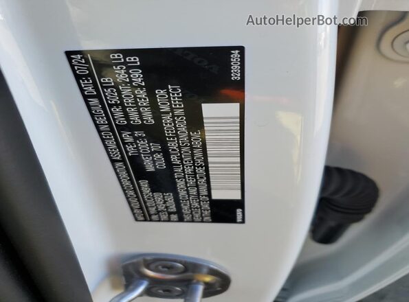 YV4L12UC7S2491410 2025 VOLVO XC40 Белый Вид наклейки с VIN-кодом