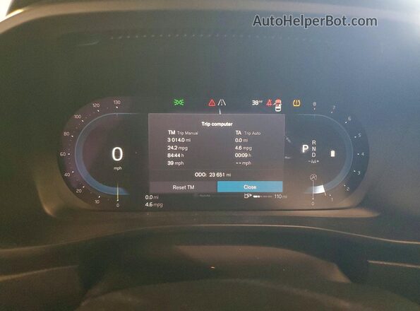 YV4L12UL7R2295655 2024 VOLVO XC40 Серый Вид щитка приборов