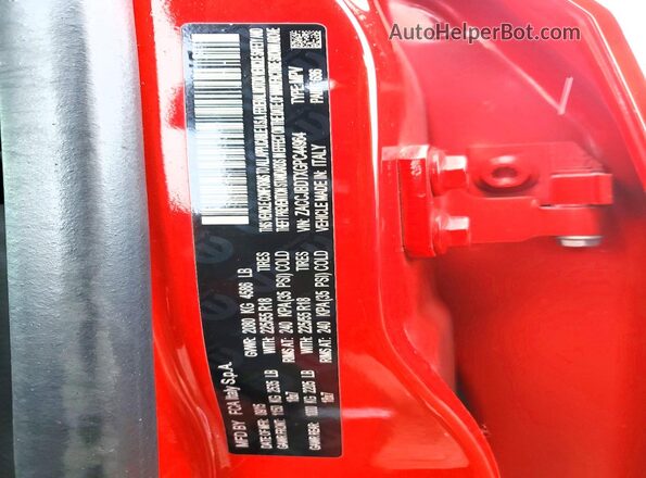 ZACCJBDTXGPC44964 2016 JEEP RENEGADE Красный Вид наклейки с VIN-кодом