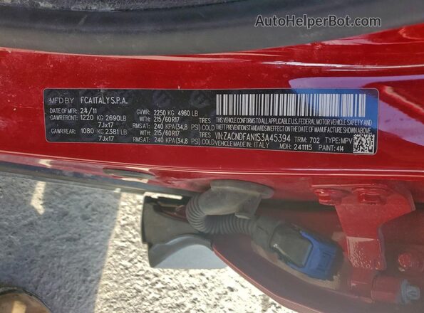 ZACNDFAN1S3A45394 2025 DODGE OTHER Красный Вид наклейки с VIN-кодом