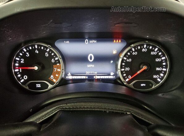 ZACNJABB1KPJ80400 2019 JEEP RENEGADE Black ხელსაწყოთა პანელის ხედი