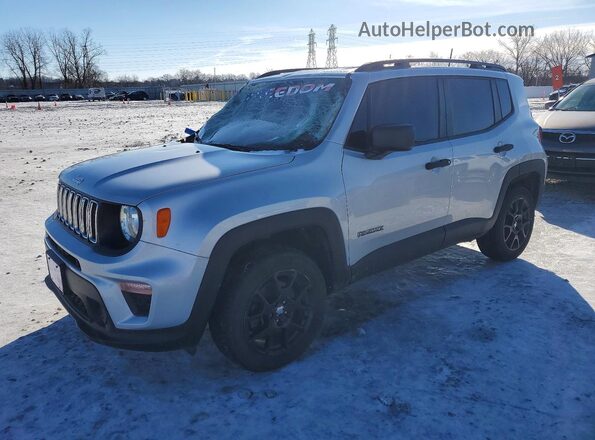 ZACNJBAB1KPK56186 2019 JEEP RENEGADE Серебряный Передняя левая четверть