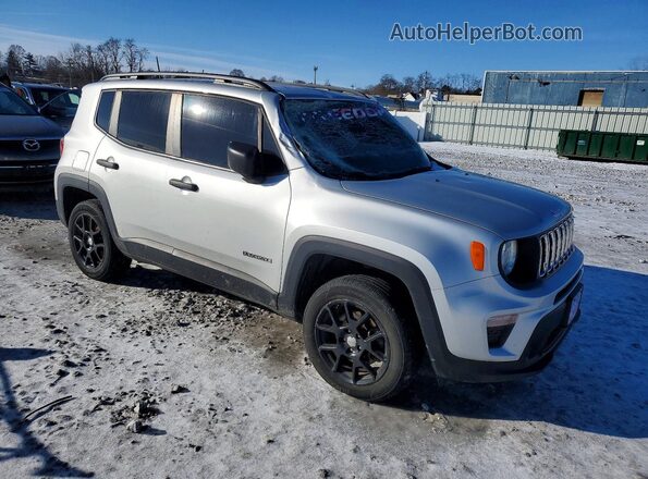 ZACNJBAB1KPK56186 2019 JEEP RENEGADE Серебряный Передняя правая четверть
