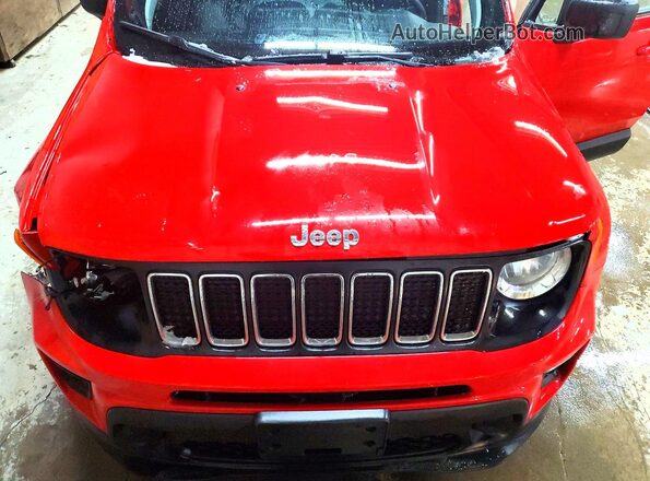 ZACNJBAB4KPK14594 2019 JEEP RENEGADE Red Widok komory silnika