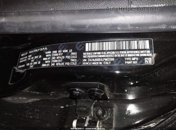 ZACNJBBB3LPM02569 2020 JEEP RENEGADE Черный Вид подкапотного пространства