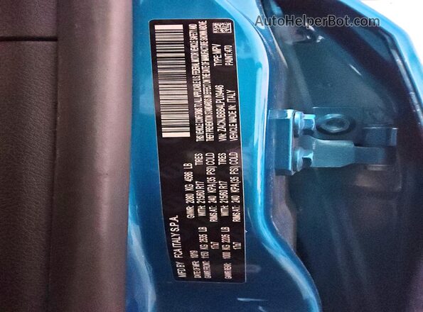 ZACNJBBB4LPL09446 2020 JEEP RENEGADE Green Вид наклейки з VIN-кодом