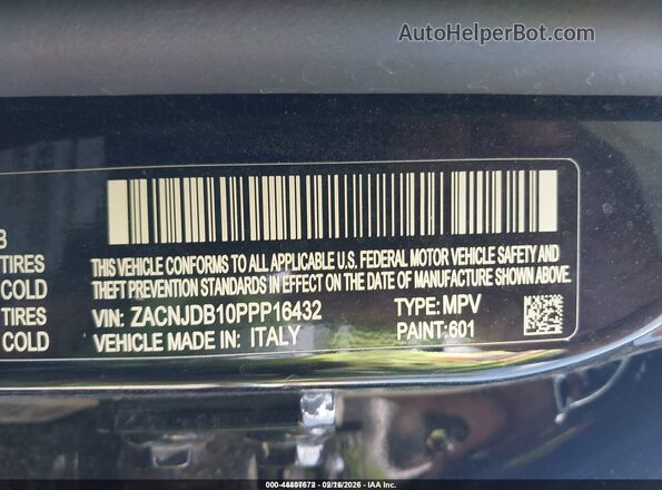 ZACNJDB10PPP16432 2023 JEEP RENEGADE Черный Вид подкапотного пространства