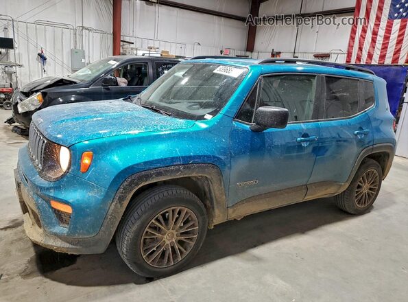 ZACNJDB11NPN50371 2022 JEEP RENEGADE Бирюзовый Передняя левая четверть