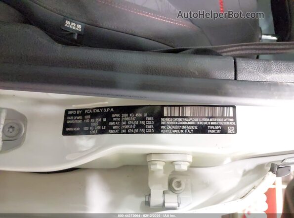 ZACNJDC13MPM29032 2021 JEEP RENEGADE White ძრავის განყოფილების ხედი