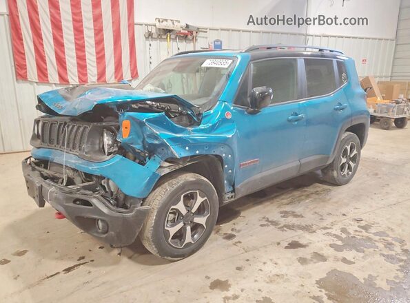 ZACNJDC1XNPN82170 2022 JEEP RENEGADE Бирюзовый Передняя левая четверть