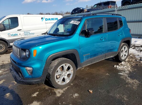 ZACNJDD11NPP00671 2022 JEEP RENEGADE Синий Передняя левая четверть