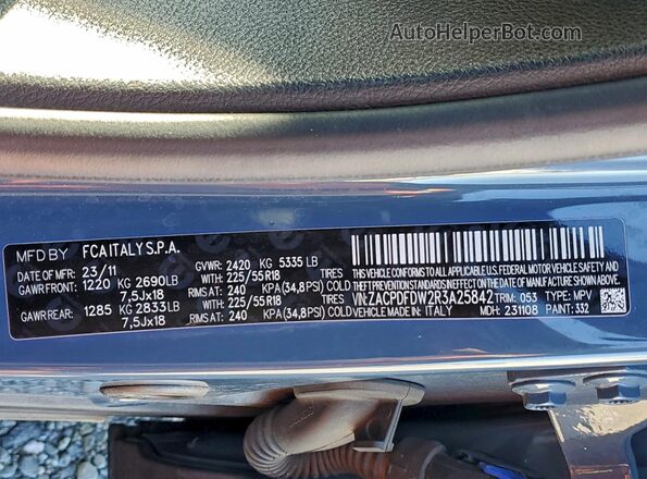 ZACPDFDW2R3A25842 2024 DODGE OTHER Blue სალონის 360-გრადუსიანი ხედი