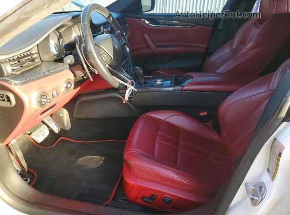 ZAM56PPS8J1276857 2018 MASERATI QUATTROPOR White Widok wnętrza z przodu