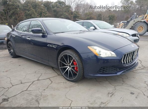 ZAM56RPA6H1211468 2017 MASERATI QUATTROPOR Синий Передняя правая четверть