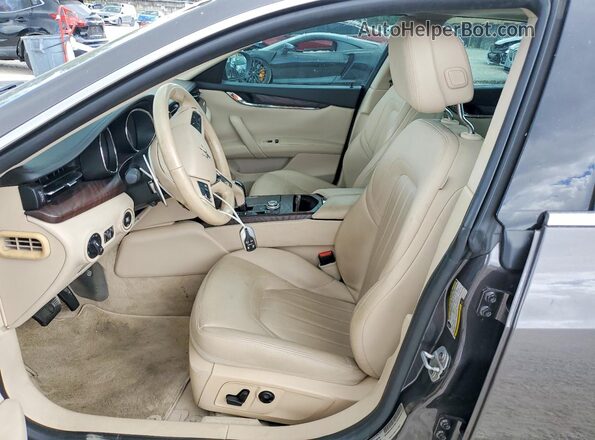 ZAM56YPA0J1274081 2018 MASERATI QUATTROPOR Gray Widok wnętrza z przodu