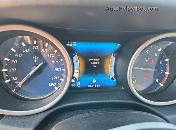 ZAM57RSS0H1225329 2017 MASERATI GHIBLI Gray ხელსაწყოთა პანელის ხედი