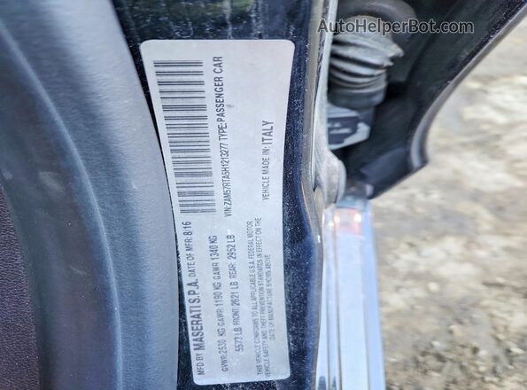 ZAM57RTA5H1213277 2017 MASERATI GHIBLI Черный Вид подкапотного пространства