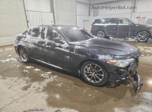ZARFAEDN6J7592772 2018 ALFA ROMEO GIULIA Черный Передняя правая четверть
