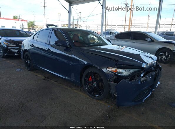 ZARFAMANXK7598087 2019 ALFA ROMEO GIULIA Dark Blue Передняя правая четверть