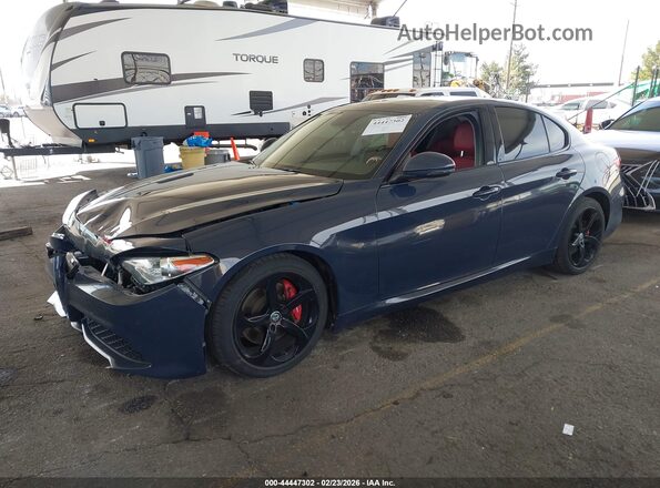 ZARFAMANXK7598087 2019 ALFA ROMEO GIULIA Dark Blue Передняя левая четверть