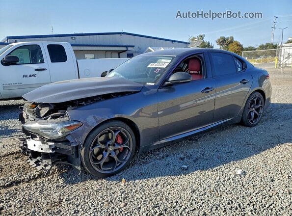 ZARFAMBN1K7606205 2019 ALFA ROMEO GIULIA Charcoal Передня ліва чверть