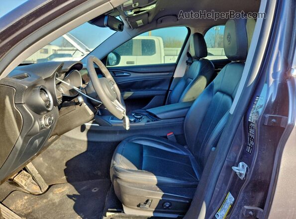 ZASFAKBNXJ7B62813 2018 ALFA ROMEO STELVIO Gray Vista interior delantera