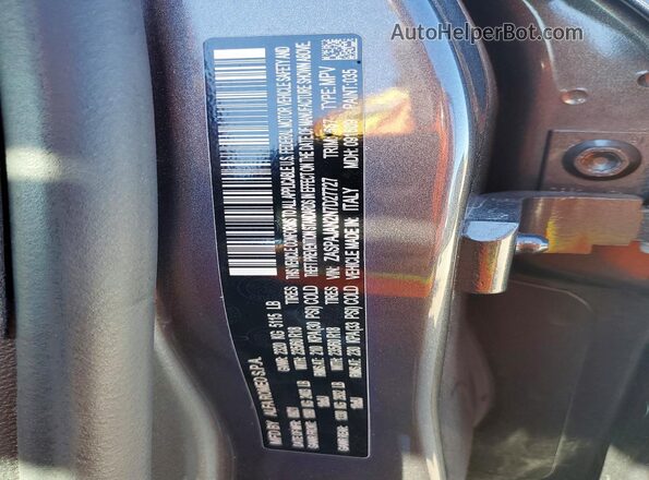 ZASPAJAN2N7D27727 2022 ALFA ROMEO STELVIO Серый Вид наклейки с VIN-кодом