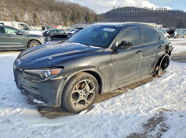 ZASPAJAN7N7D38772 2022 ALFA ROMEO STELVIO Черный Передняя левая четверть