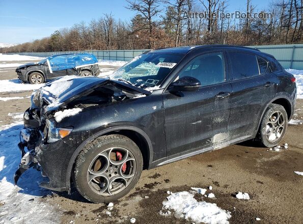 ZASPAKBN0N7D38262 2022 ALFA ROMEO STELVIO Черный Передняя левая четверть