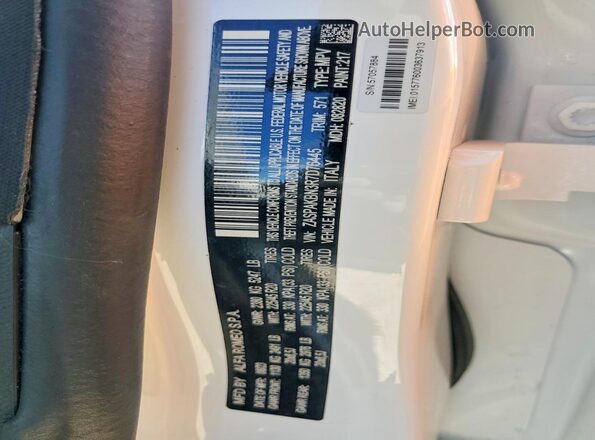 ZASPAKBN3R7D76445 2024 ALFA ROMEO STELVIO Белый Вид наклейки с VIN-кодом