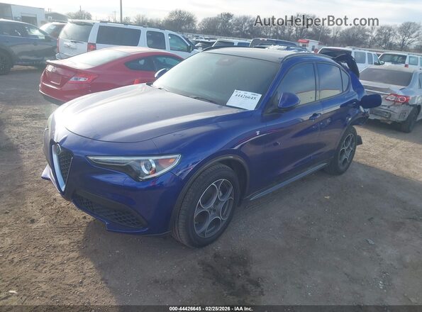 ZASPAKBN7N7D30935 2022 ALFA ROMEO STELVIO Синий Передняя левая четверть