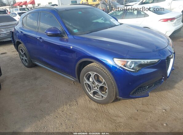 ZASPAKBN7N7D30935 2022 ALFA ROMEO STELVIO Синий Передняя правая четверть