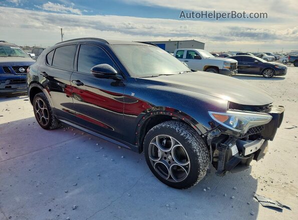 ZASPAKBN7N7D45077 2022 ALFA ROMEO STELVIO Черный Передняя правая четверть