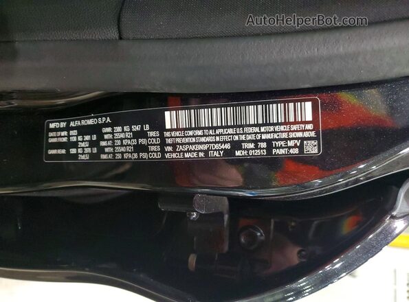 ZASPAKBN9P7D65446 2023 ALFA ROMEO STELVIO Черный Панорамный вид салона 360°