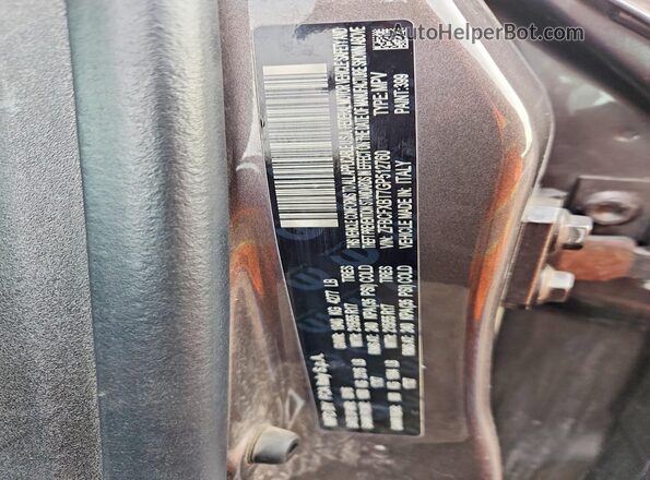 ZFBCFXBT7GP512760 2016 FIAT 500X Gray Widok naklejki z numerem VIN