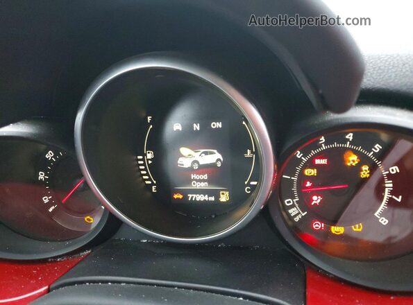 ZFBCFXDTXGP393969 2016 FIAT 500X Красный Вид щитка приборов