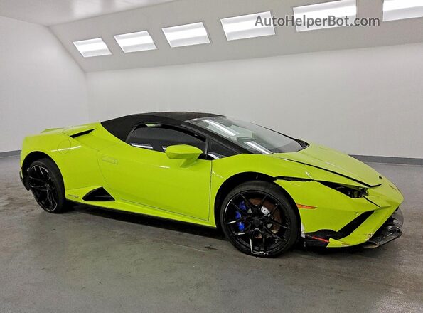 ZHWUT5ZF2NLA19727 2022 LAMBORGHINI HURACAN Green Przód prawy