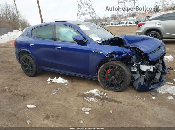 ZN6PMDBA3R7450499 2024 MASERATI GRECALE Синий Передняя правая четверть