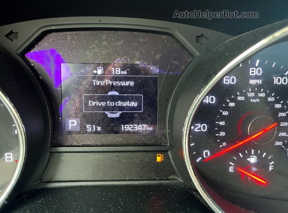 KNDMB5C18K6525496 2019 KIA SEDONA Белый Вид щитка приборов