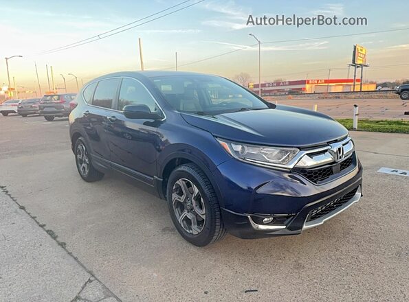 7FARW1H88JE038430 2018 HONDA CRV Синий Передняя левая четверть