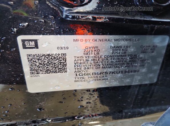 1G6KB5RS7KU133499 2019 CADILLAC CT6 Черный Вид подкапотного пространства