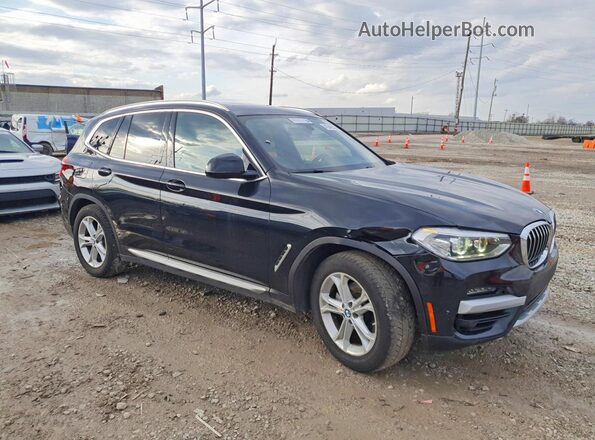 5UXTY3C03L9C78590 2020 BMW X3 Black Widok z przodu