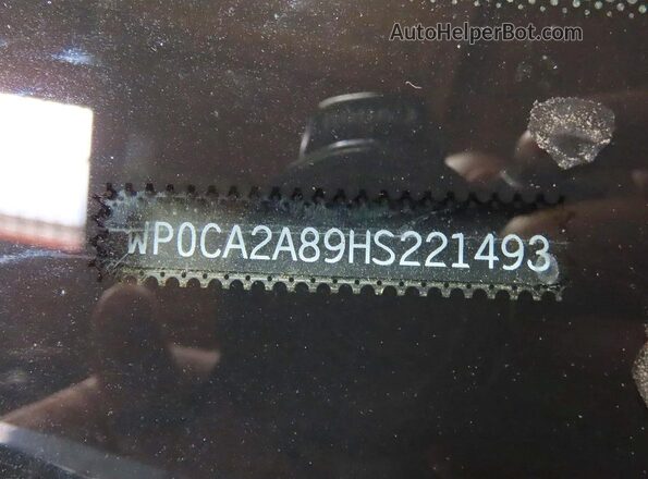 WP0CA2A89HS221493 2017 PORSCHE BOXSTER Серебряный Вид задней части салона