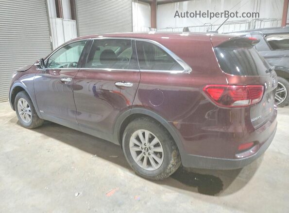 5XYPGDA30KG564383 2019 KIA SORENTO Бордовый Задняя правая четверть