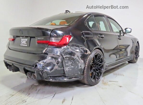 WBS33AY01MFK86175 2021 BMW M3 Черный Передняя правая четверть
