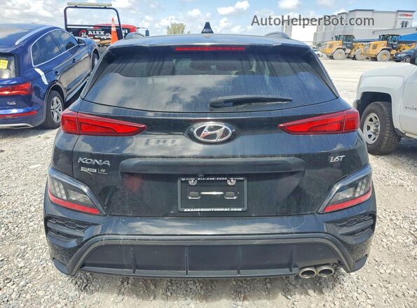 KM8K33A34NU868461 2022 HYUNDAI KONA Черный Вид салона спереди