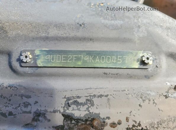 19UDE2F79KA004579 2019 ACURA ILX Gray Вид підкапотного простору