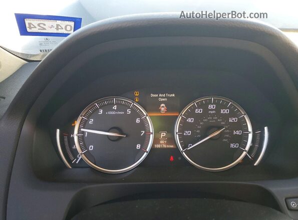 19UUB1F57KA009572 2019 ACURA TLX Черный Вид щитка приборов