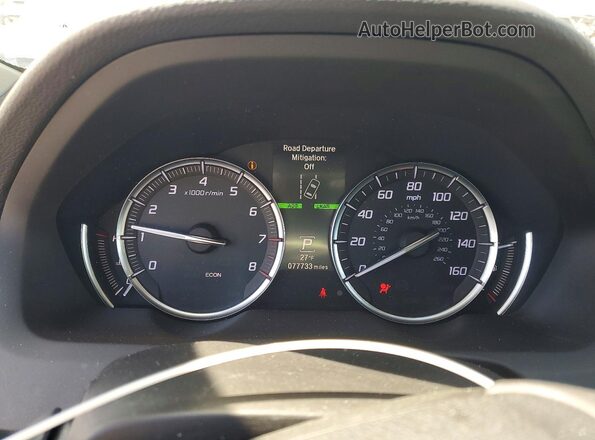 19UUB1F57LA013347 2020 ACURA TLX Черный Вид щитка приборов