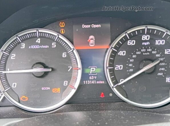 19UUB2F5XHA004560 2017 ACURA TLX Черный Вид щитка приборов